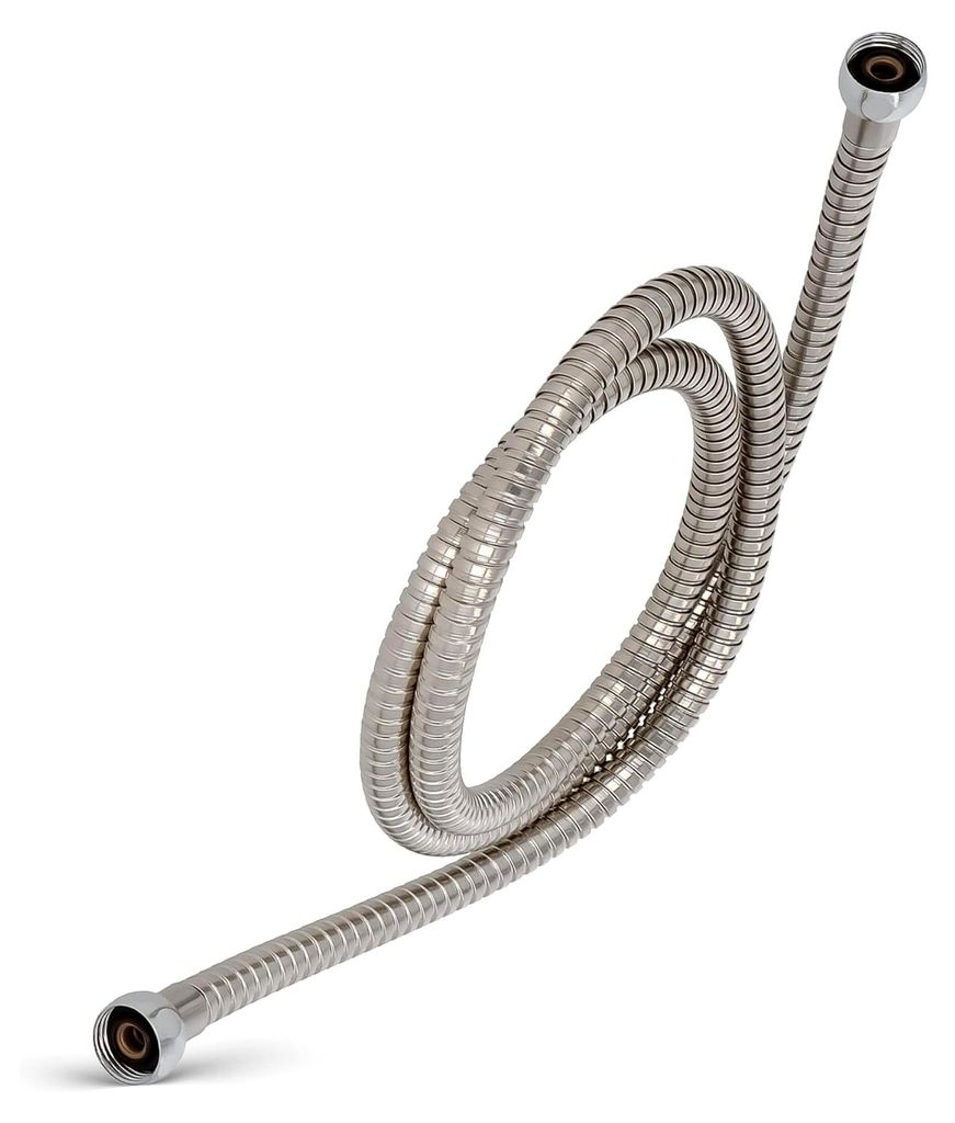 Edelstahl Brauseschlauch 120cm Duschschlauch Sanitärschlauch Badewannenschlauch mit Knickschutz Chrom