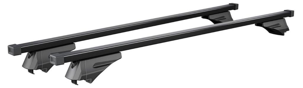 Menabo Elefant XL | Dachträger Jaguar - XF (X250) Sportbrake 2008-2015 - Stahl - Länge 135 cm - Tragkraft 75 kg - 2er-Pack