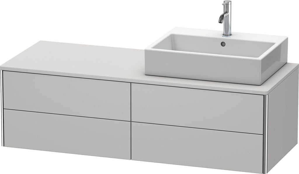 Duravit XSquare Konsolenwaschtischunterbau wandhängend, 4 Schubkästen, Becken rechts, 1400x400x548mm, XS4913R3939
