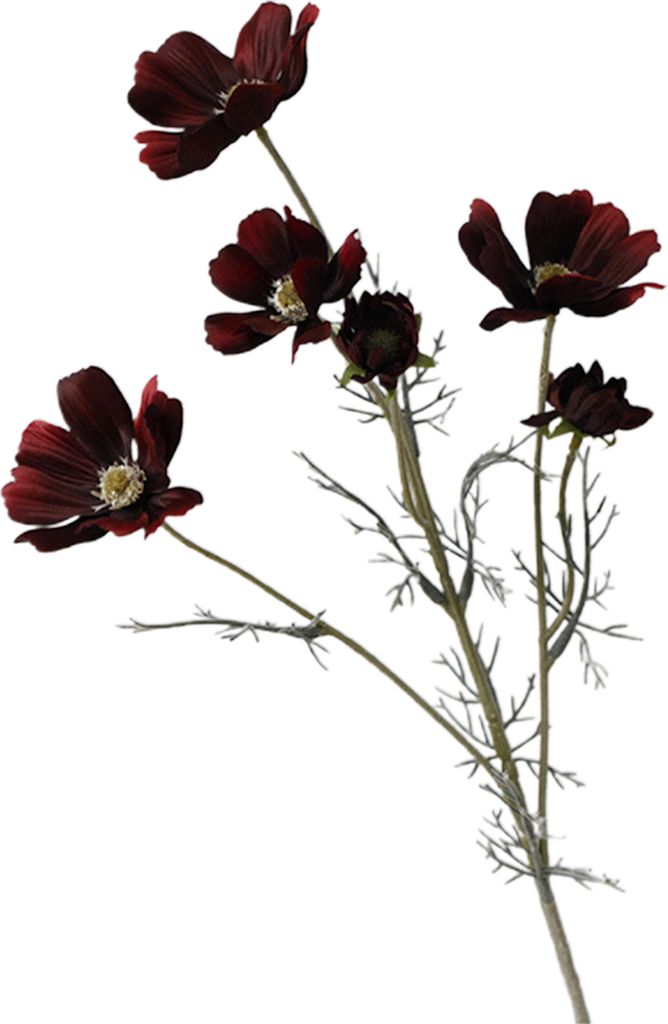 Künstliche Blume wasserdichte realistische Seidenstoff Daisses Künstliche Blume für Wohnkultur-Weinrot