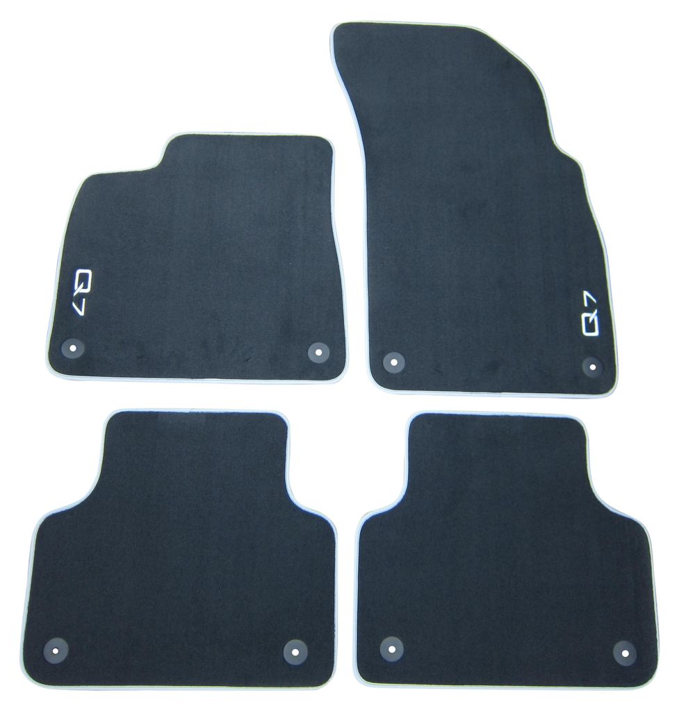 4x Original Audi Premium Velours Textil Fußmatten Matten SET für Audi Q7 4M 15 – Produktansicht