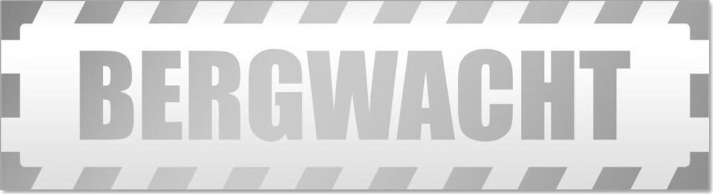 Bergwacht gestreift Magnetschild Schild magnetisch