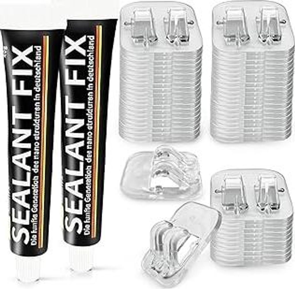 50 Klebehaken für Katzennetz Balkon mit 2 x 40ml Montagekleber, Hohe Tragfähigkeit ohne Bohren, UV-beständig, frostsicher und wasserfest, geeign...