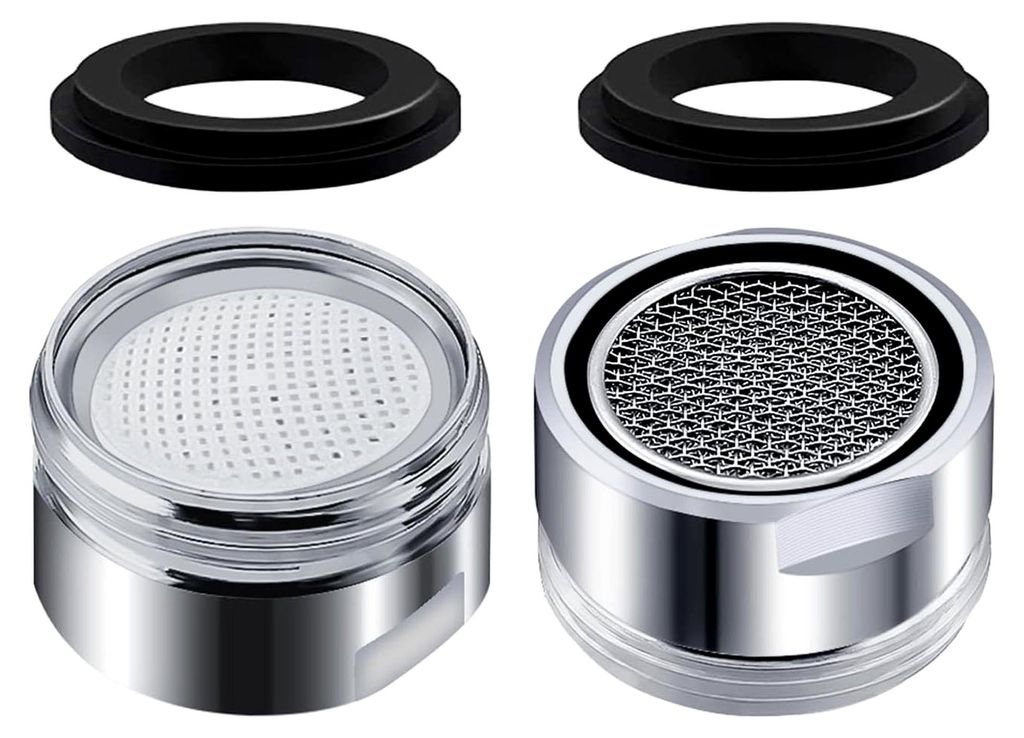 2 Stück Perlatoren für Wasserhähne, Edelstahl Strahlregler M24 Aufsatz für Wasserhähne, Perlator Sieb für Küche und Bad