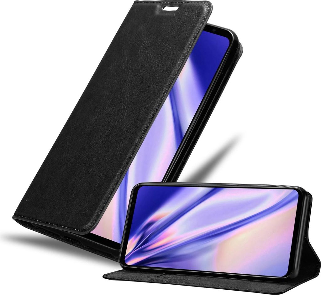 Cadorabo Hülle für Asus ROG Phone 5 Schutz Hülle in Schwarz Handyhülle Etui Case Cover Magnetverschluss