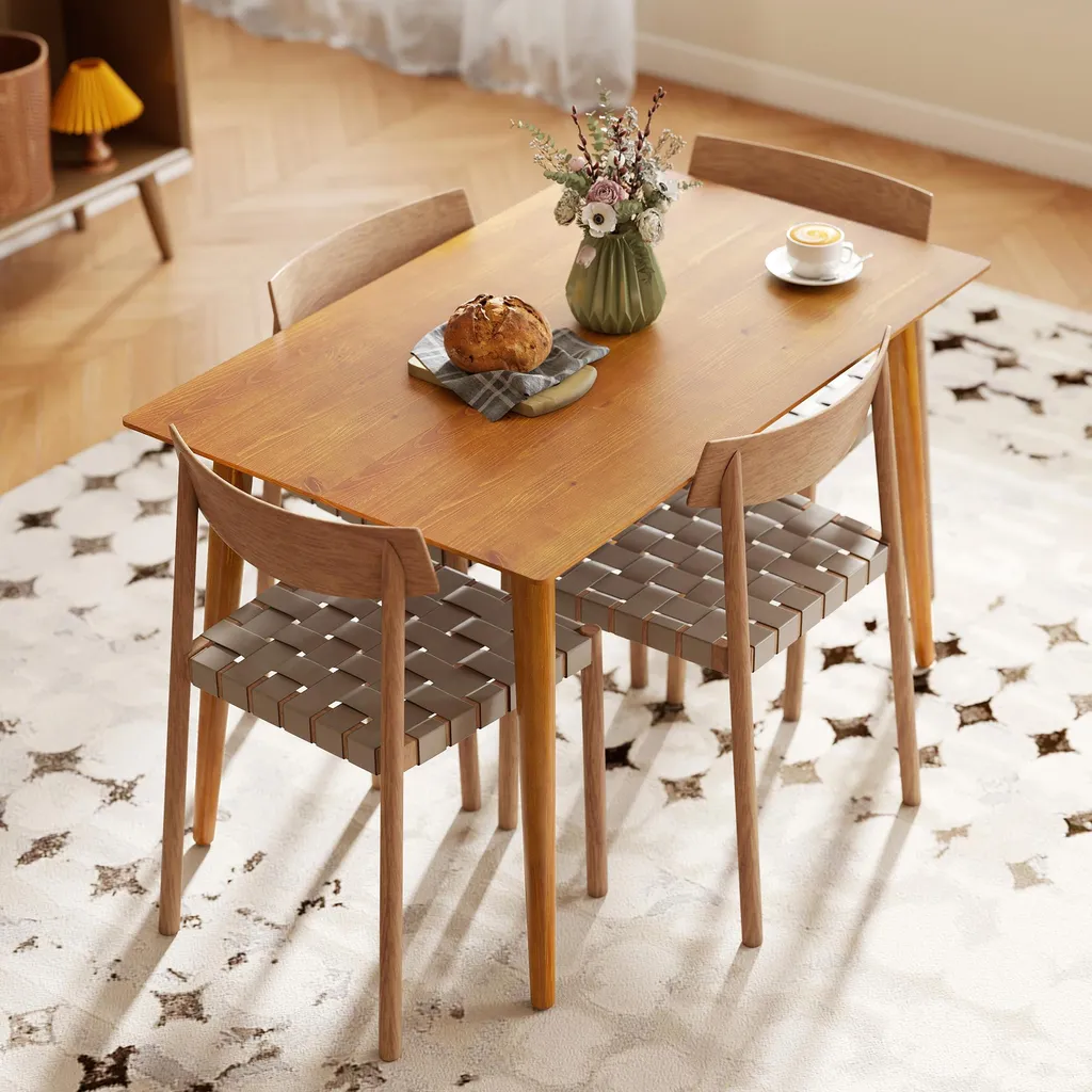 Table à manger familiale 120x75 cm idéale pour petits espaces 6 pers