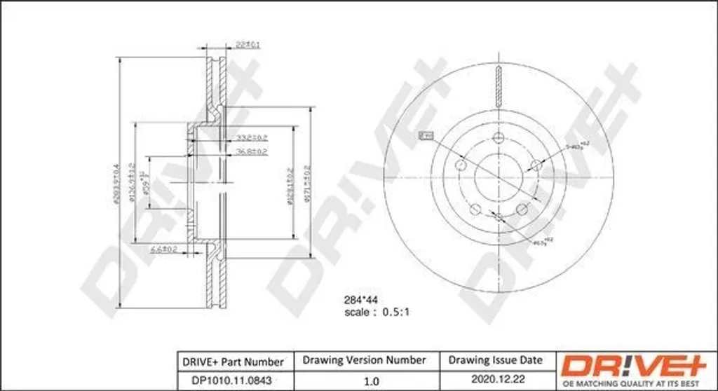 Disque de frein DP1010.11.0843 contre les vibrations au freinage