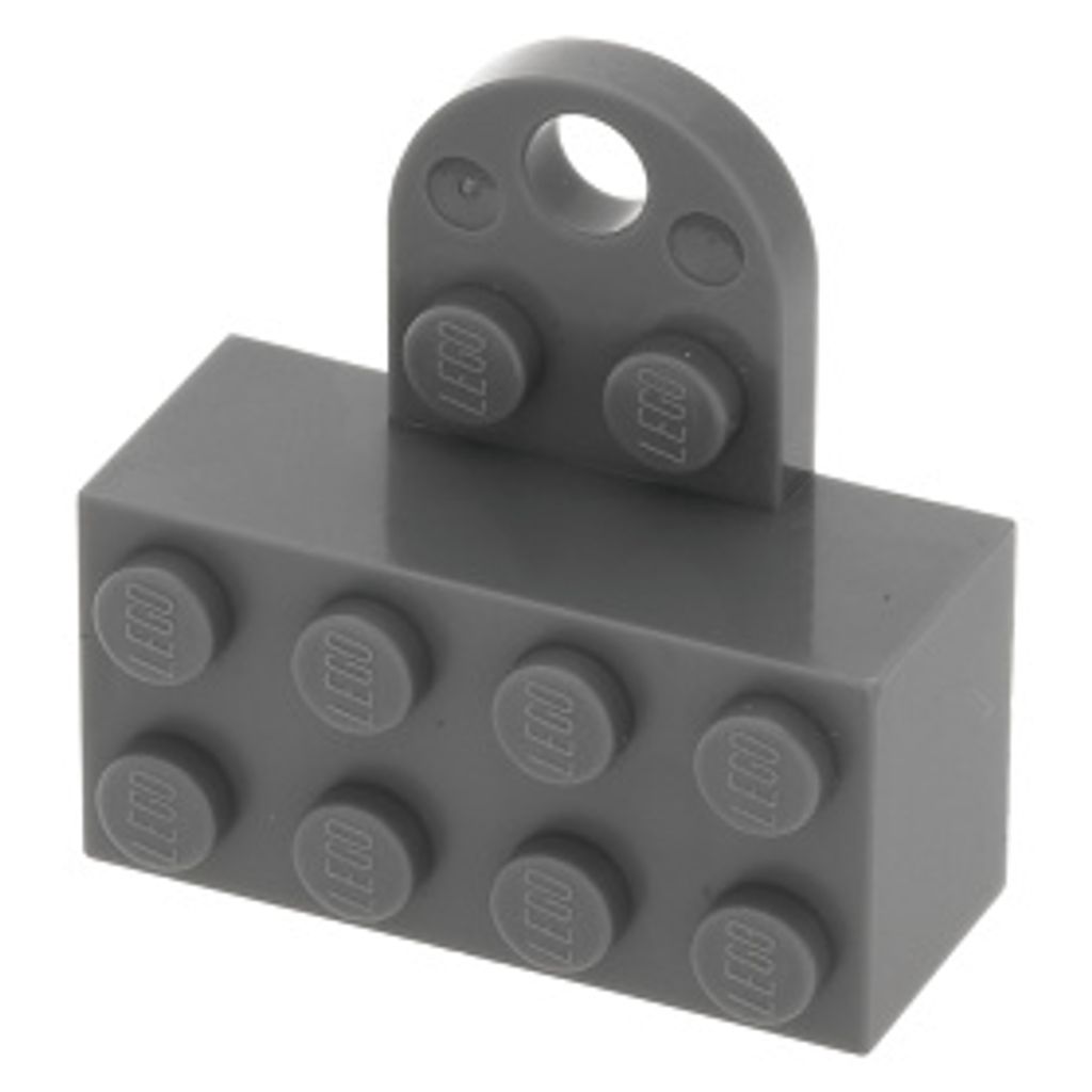 A single LEGO brick with a loop attached.