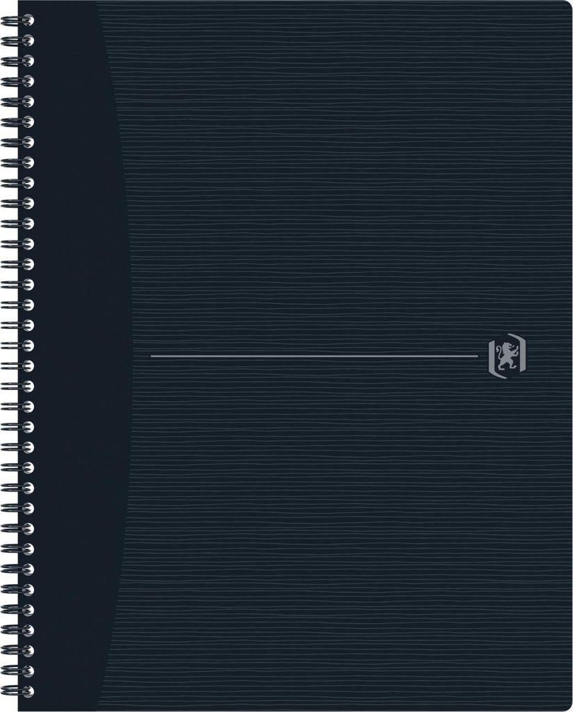 Oxford - Spiralblock Origin A4+ Raute 5x5mm 140 Seiten 80gr schwarz | 5 Stück