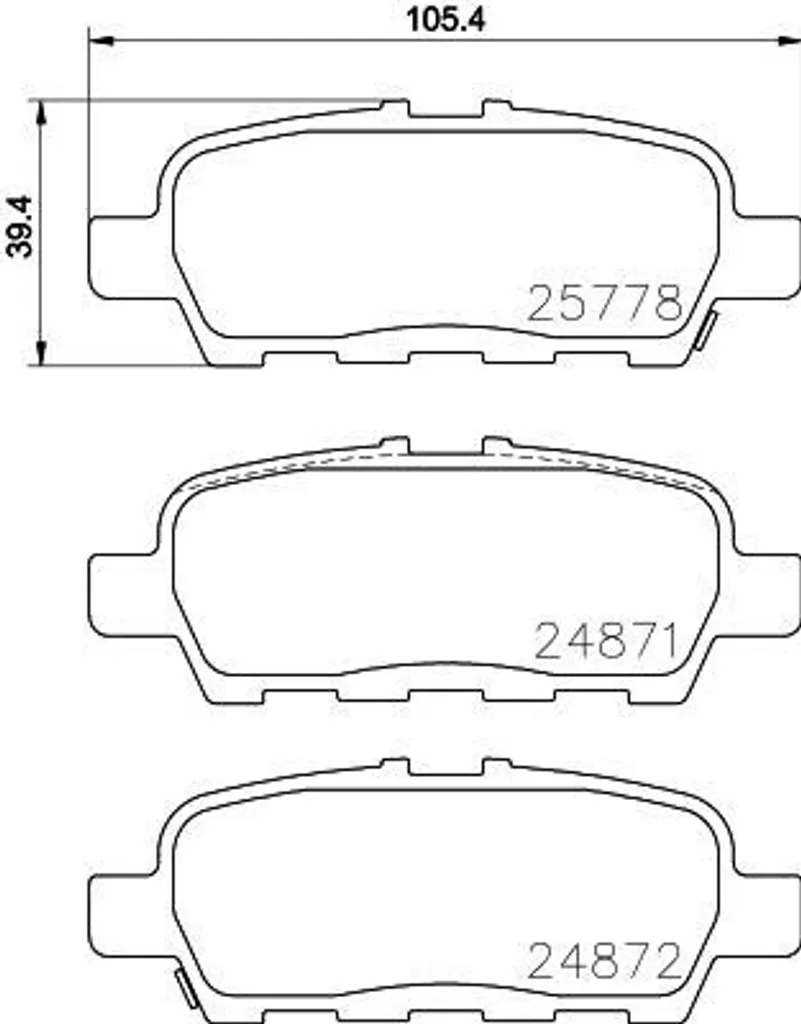 Jeu de plaquettes de frein à disque pour Nissan Pulsar et Juke F15