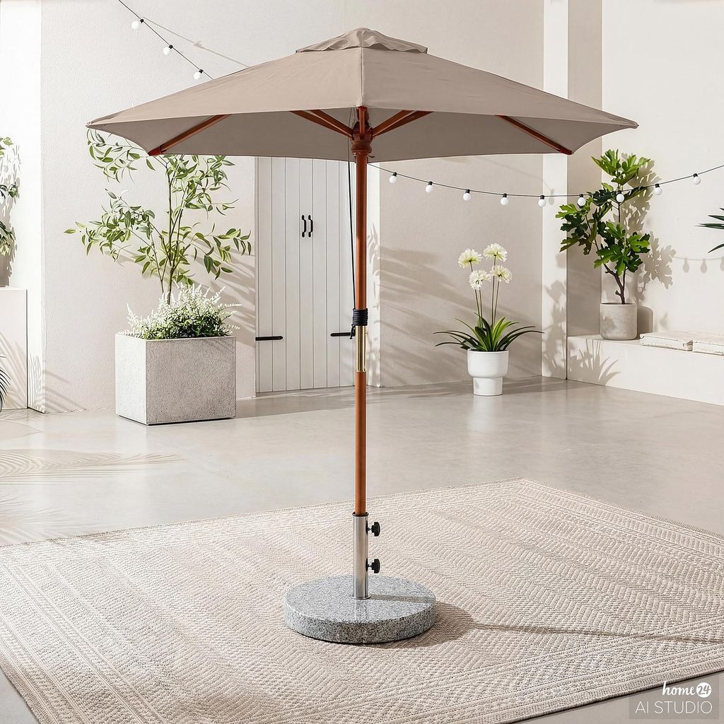 home24 Sonnenschirm - Grau Produktbild 
