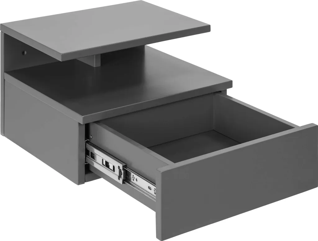 Table de chevet Ashlane compacte grise : solution pour petit espace
