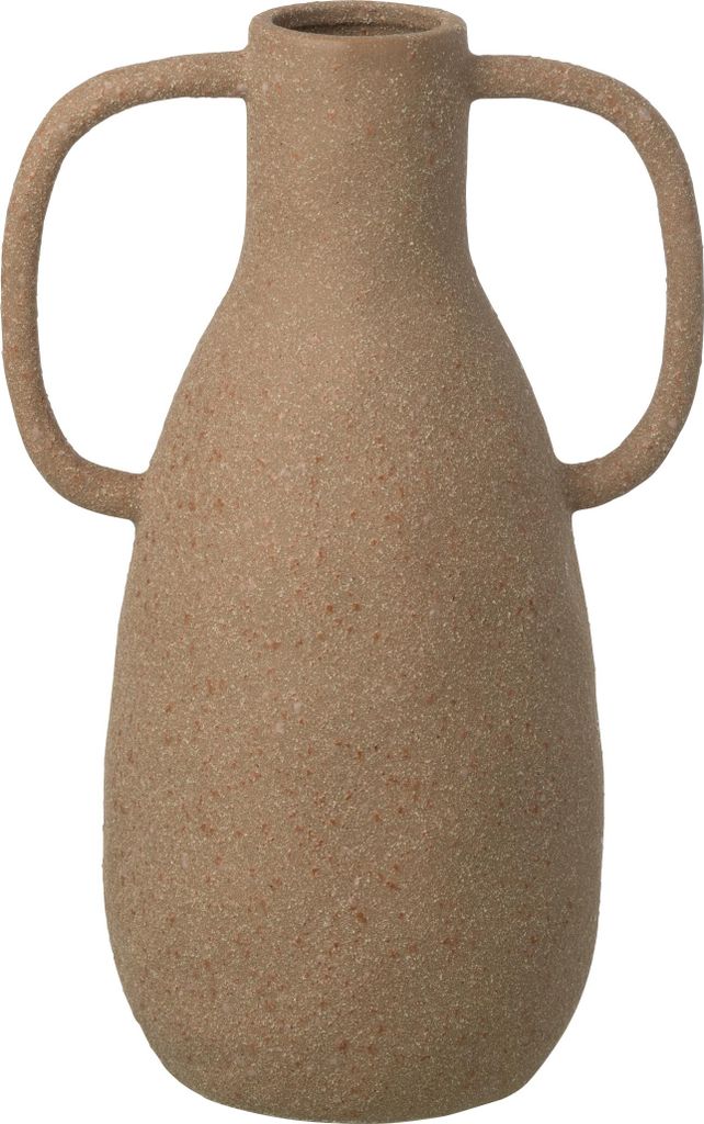 J-Line Vase Jodi Steingut Taupe Small