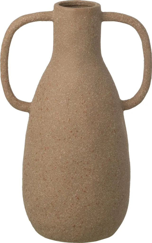 Vase J-Line Jodi grès taupe robuste et stable - Décoration durable petit format