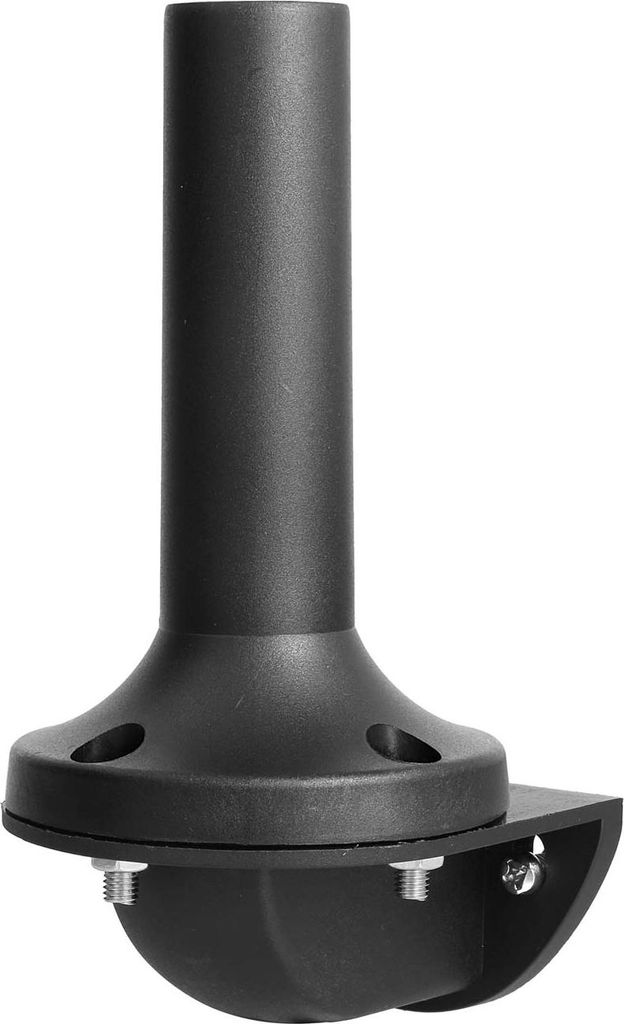 STEX24 Wandsockel mit Halter 110,0mm für Signalsäule schwarz, 70mm SH100/231 106 Anschraubloch 45,0mm Bohrung 2x5,5mm -