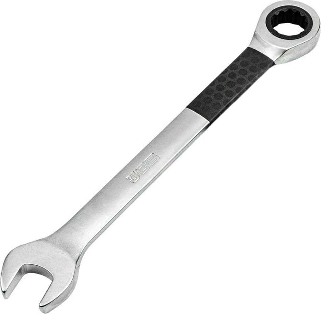JCB | Ring-Maulschlüssel 19 mm, Chrom-Vanadium-Stahl, Werkstattbedarf, Schraubenschlüssel, Ringschlüssel