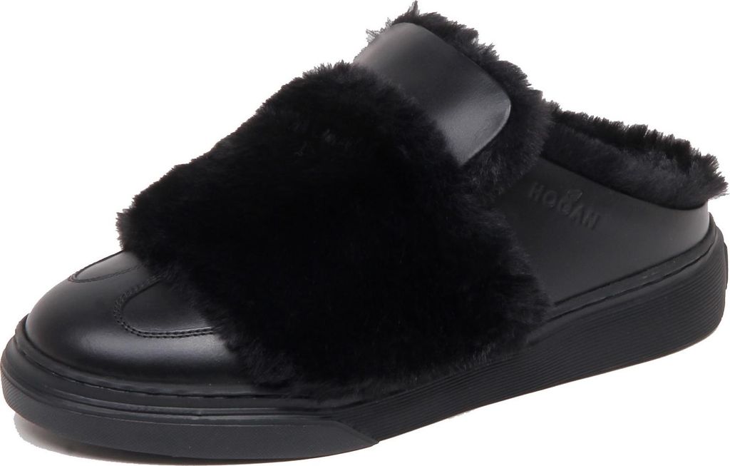 F6340 sabot donna schwarz HOGAN H365 sneaker eco pelz innenschuh frau