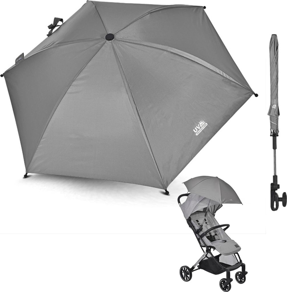 Lorelli UMBRELLA Kinderwagen-Sonnenschirm UVFP 50+/UV50+ – universal Halterung, verstellbar, Ø 67–68 cm, Höhe 68 cm, leicht 0,4 kg