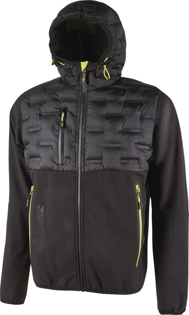 U-POWER SPOCK Wasserdichte, atmungsaktive, winddichte Jacke, Schwarz, Carbonschwarz, XXL