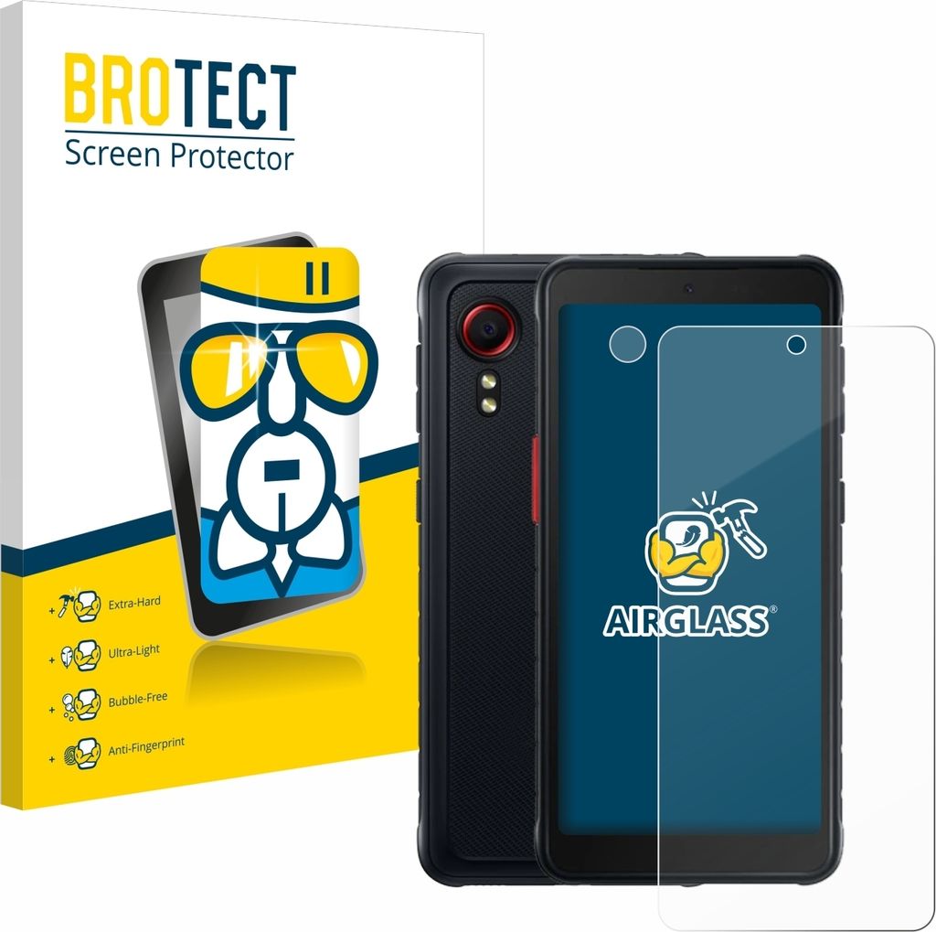 BROTECT Schutzglas für Samsung Galaxy XCover 5 Enterprise Edition (Display+Kamera) Schutzfolie Panzer Folie Glas Display Schutz klar