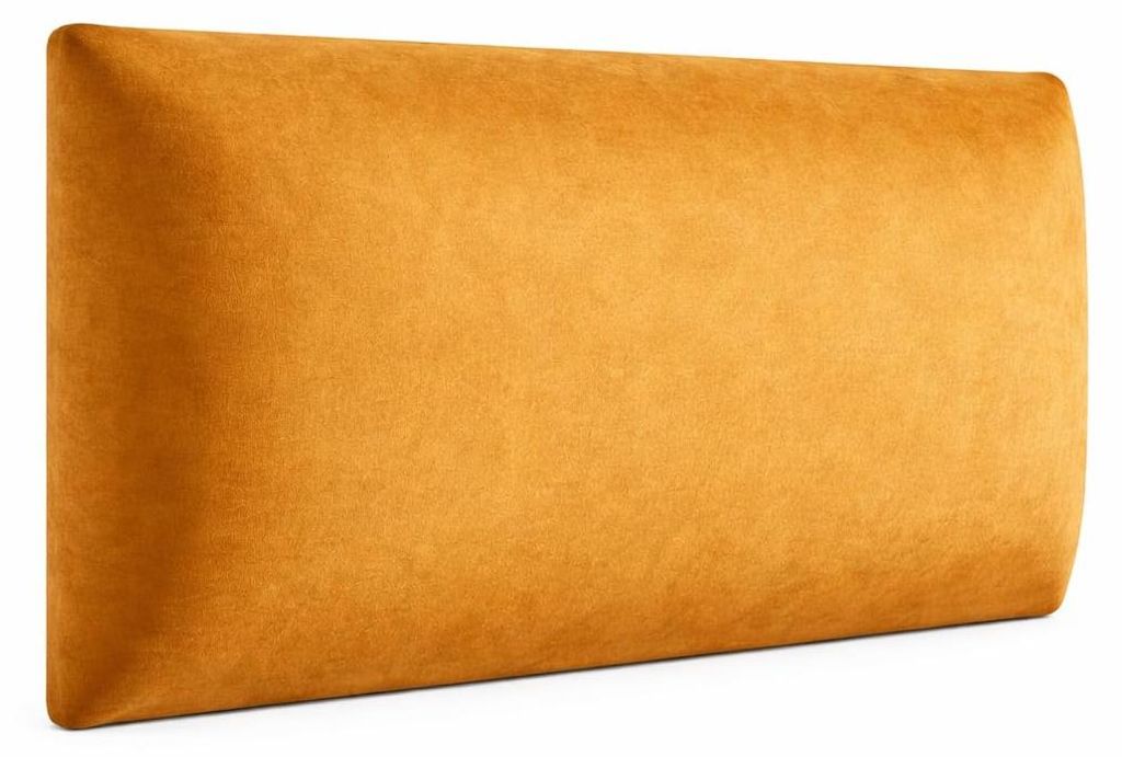 Angelo | Wandkissen - Wandpolster - 3D Wandpaneele Bett - 100x20 cm - Orange - Gepolstert Paneele Wand - RECHTECK