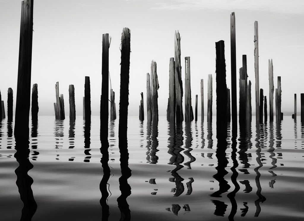 Plakat 55x40cm Reflexionen am Wasser