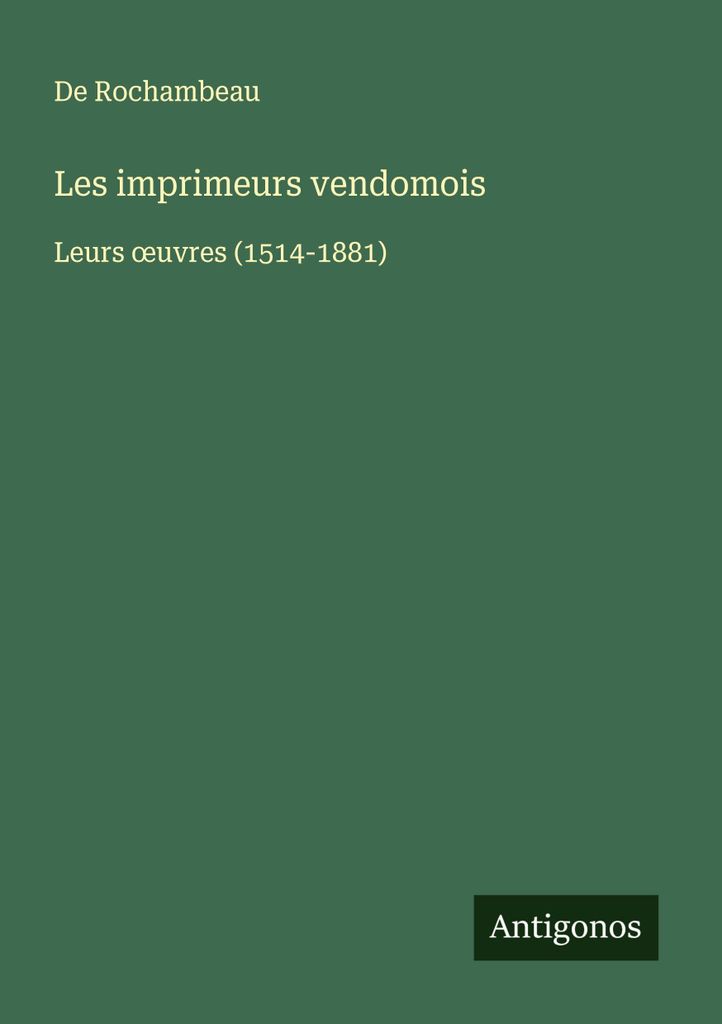 Les imprimeurs vendomois