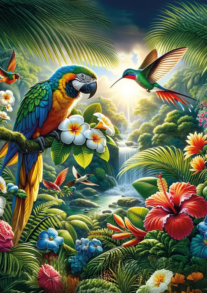 Puzzle Tropical Dream 260 pièces sans reflets - Défi calme et anti-stress