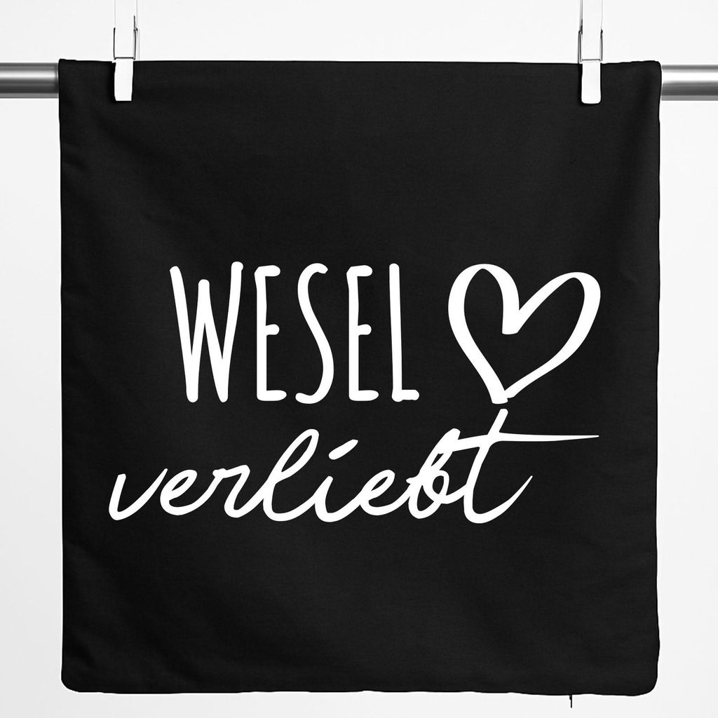 Huuraa Kissenbezug Wesel verliebt 40x40cm Black Baumwolle Produktbild 