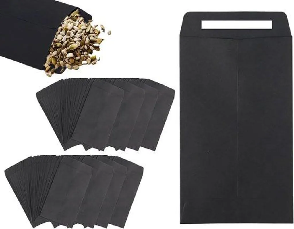 Sachets noirs autocollants 10 x 6 cm en papier épais pour collectionneur