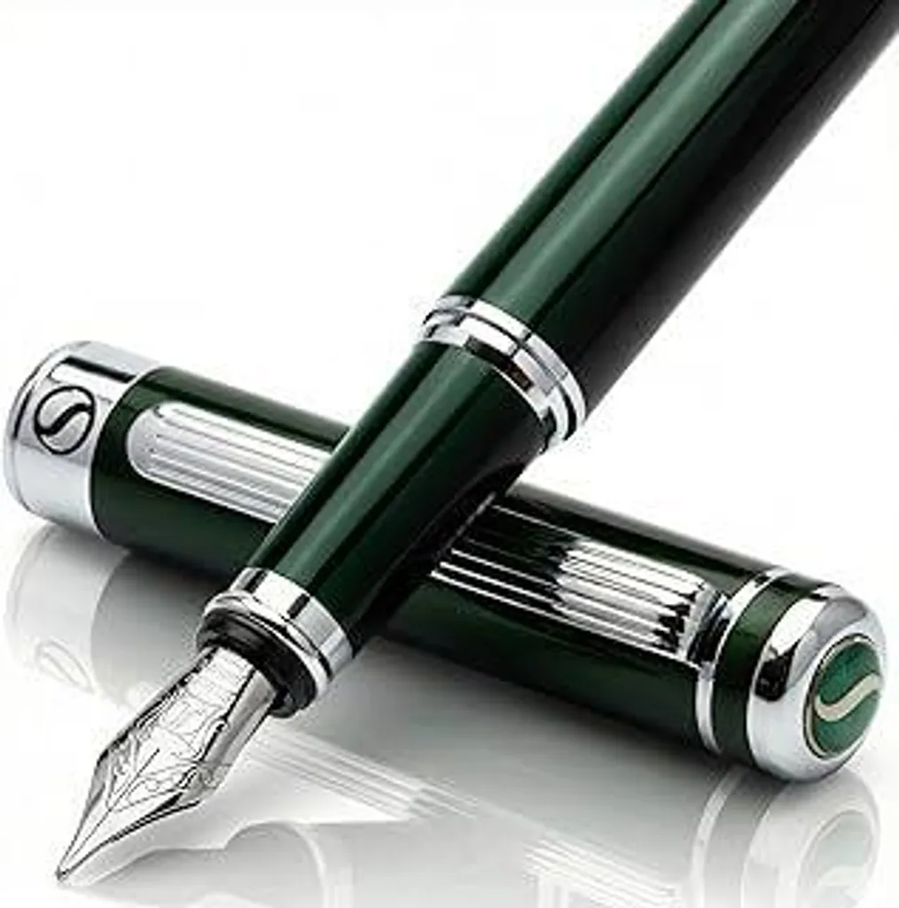 Scriveiner Penna Stilografica Nera Oro - Scrittura di Lusso Schmidt EF