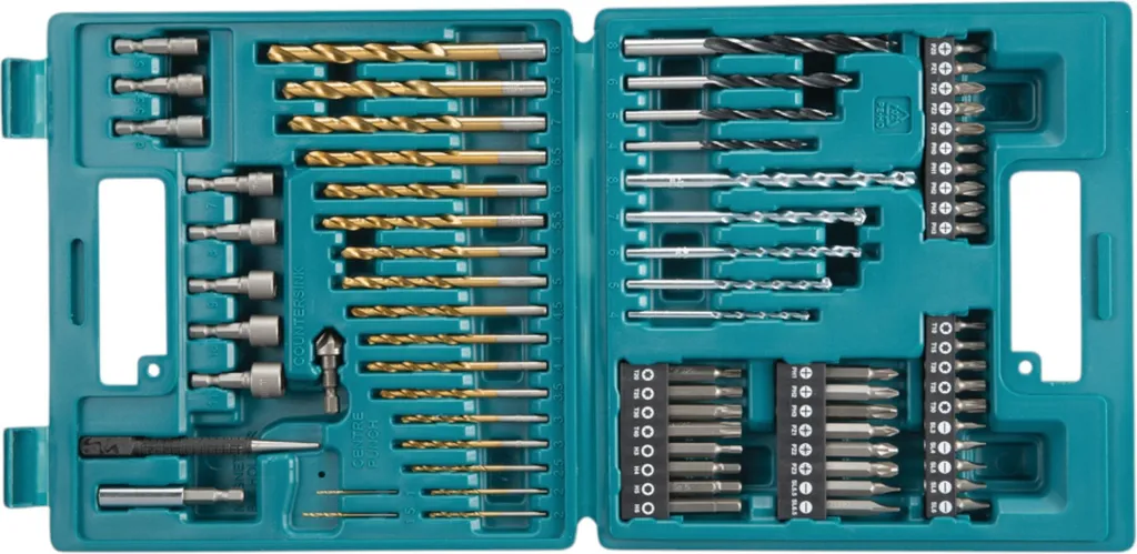 Mallette Makita 75 pièces : Jeu de forets et embouts vissage (métal, béton, bois)