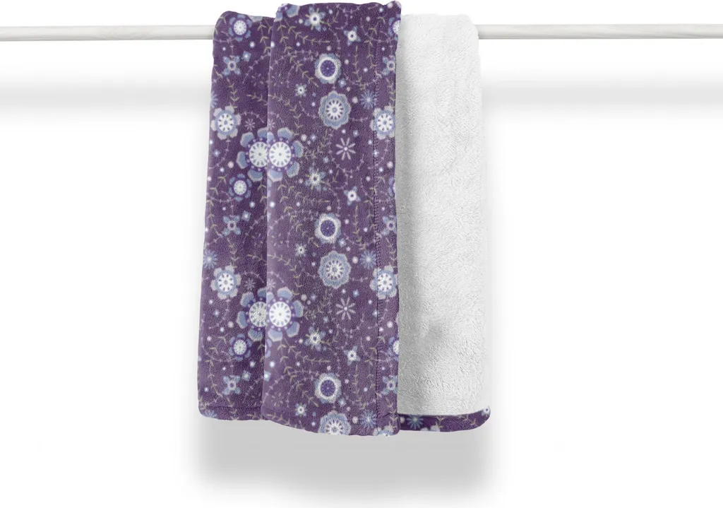 Coperta Confortevole Abakuhaus Fiori Viola: Relax in Pile di Flanella