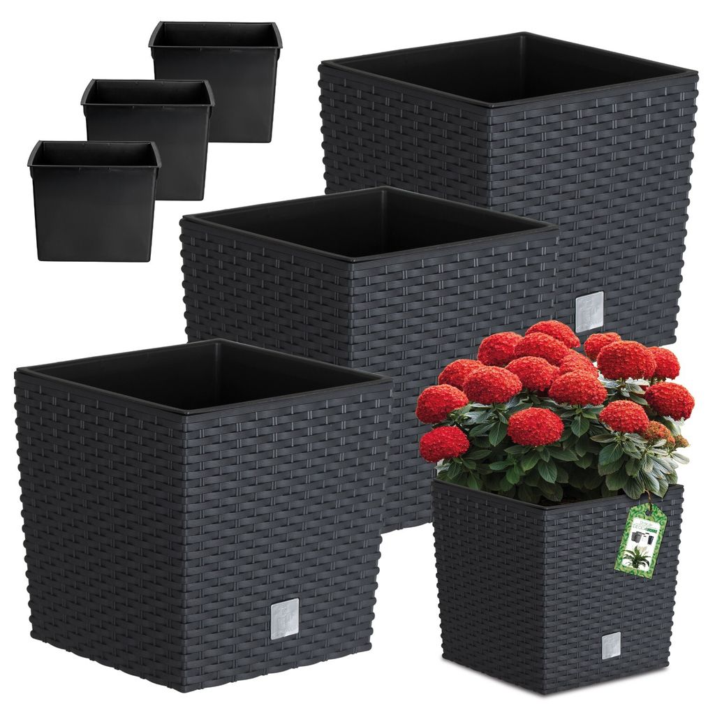 Vaso da fiori RATO SQUARE DRTS200 - antracite