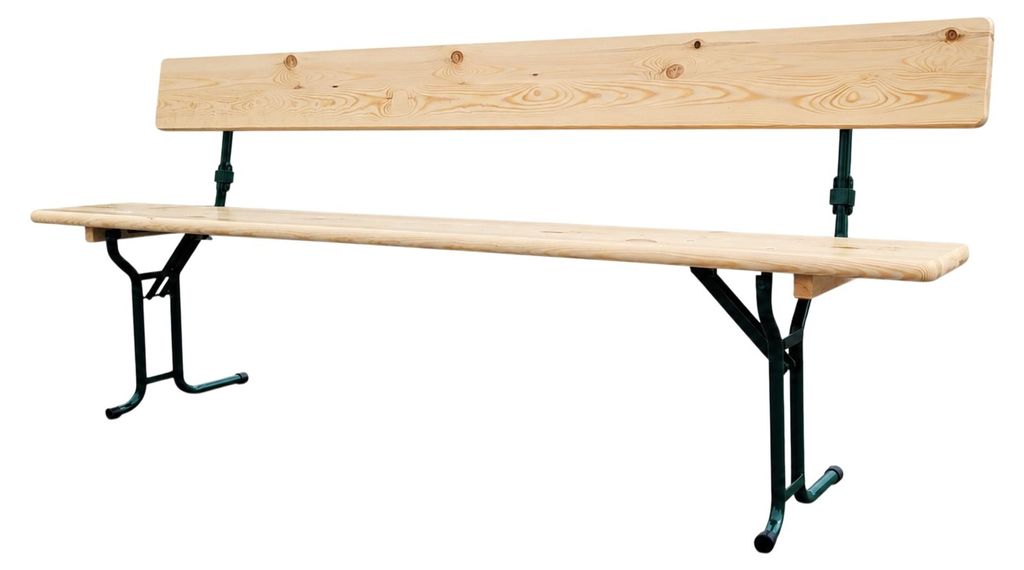 Ławka biesiadna z oparciem BAVORD LUX 220x25 cm – lita Zdjęcie produktu 