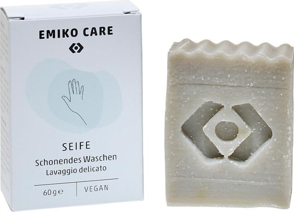 EMIKO Care Seife 60g m. Rügener Heilkreide Olivenöl Kokosnussöl EM-X Gold