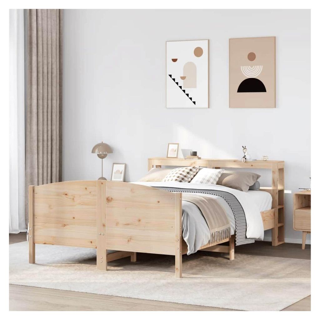 Bettgestell ohne Matratze 150x200 cm King Size aus massivem Kiefernholz