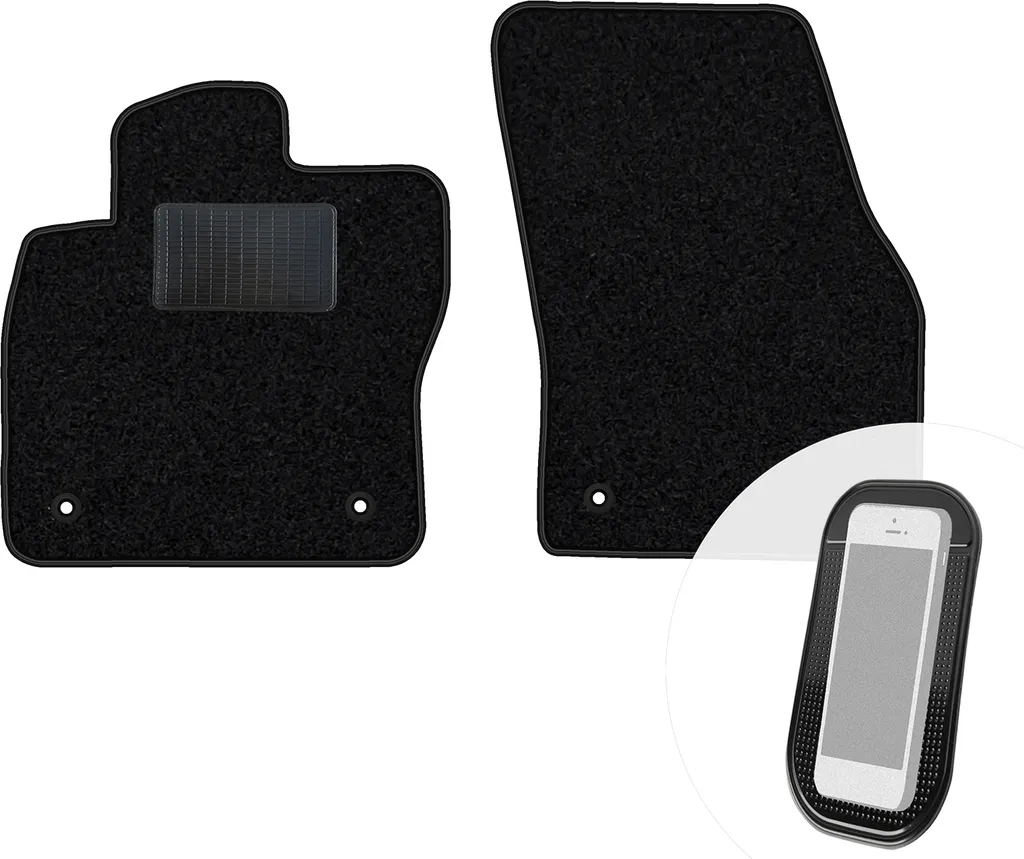Tappetini Anteriori in Velluto per VW Touran (2015+) - Elegance Nero