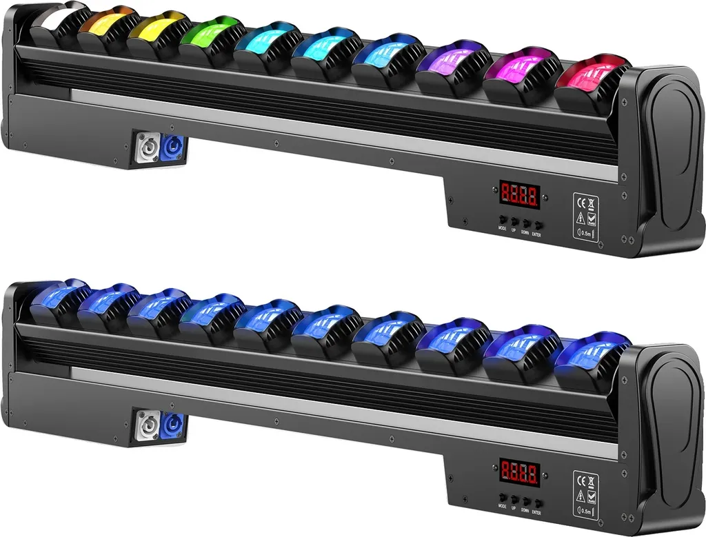 Projecteur de scène LED RGBW spot de 250W noir avec multiples modes