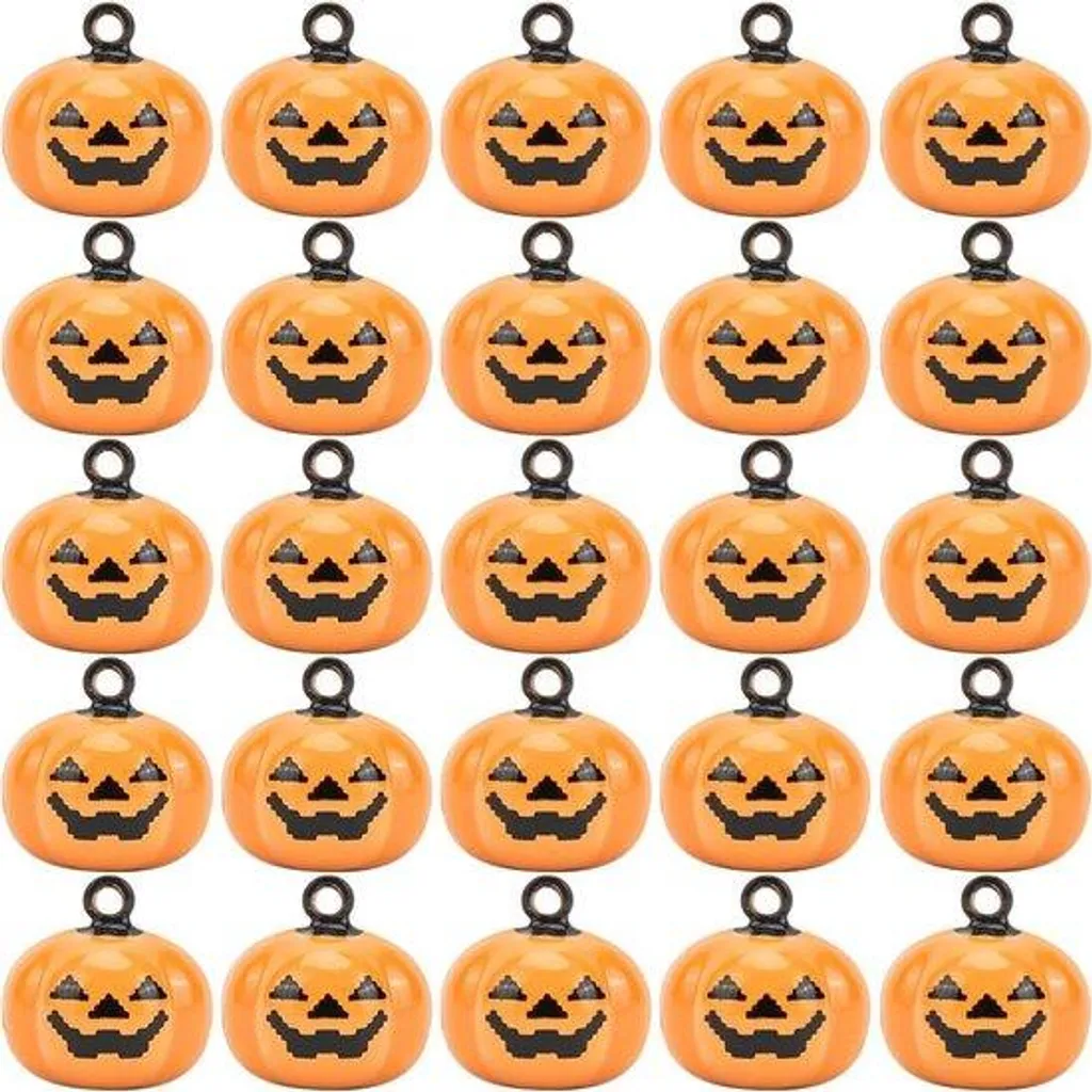Lot de 20 mini-citrouilles d'Halloween en laiton - Décoration automne