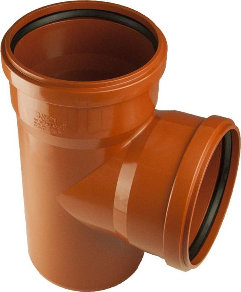PP-T-Stück 110x110/87,5 SN8 für externe Abwasserleitungen Produktbild 