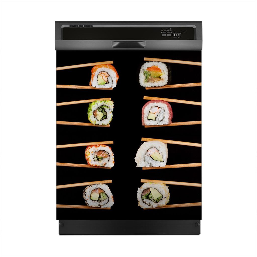 Aufkleber sticker 60x70 cm Dekorative folie Spülmaschine - Sushi Stücke in Sticks