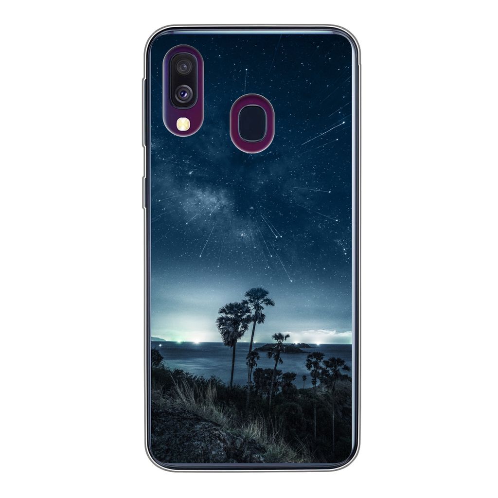 MuchoWow Handyhülle Schutzhülle Hülle für Samsung Galaxy A40 Sternenhimmel - Meer - Tropisch - Jungen - Mädchen - Kinder Silikon Softcase Ha...
