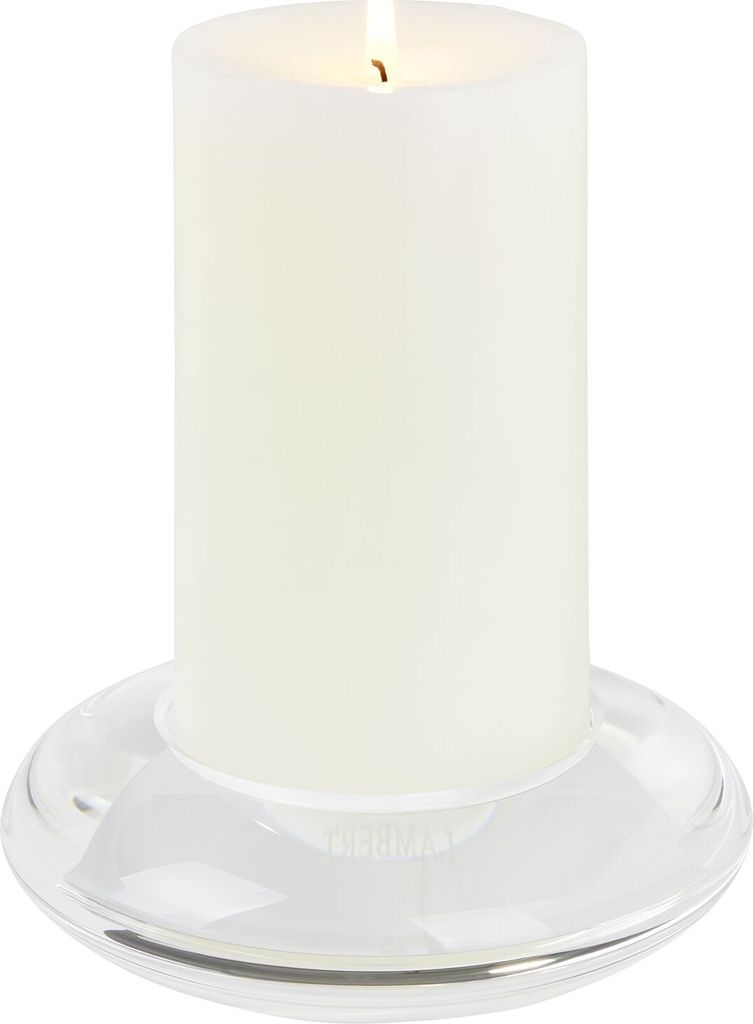 Kyo Kerzenhalter Kristallglas klar, H 4 cm, D 14cm für Kerze D 8 cm