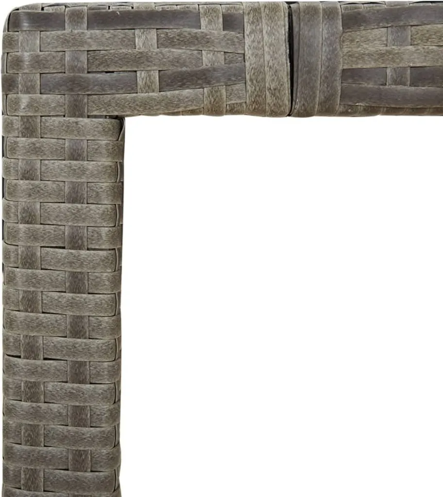 vidaXL Tavolo da Esterno Robusto - Acacia e Poly Rattan Grigio - 5