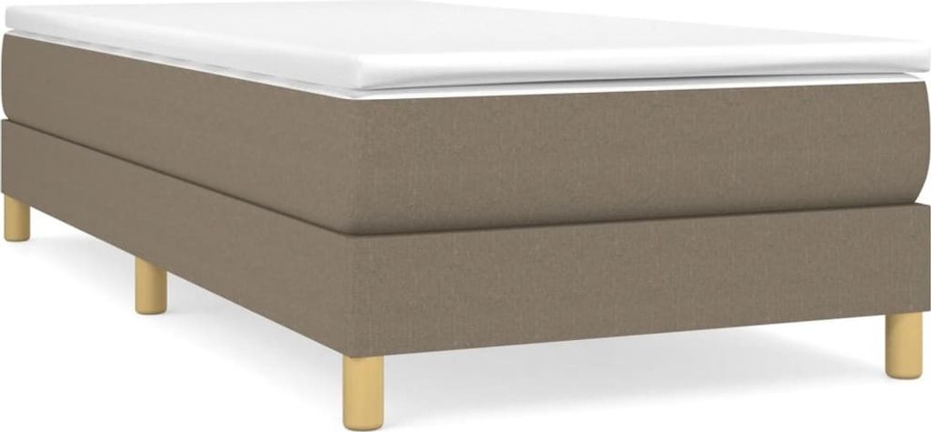 Bettgestell ohne Matratze Taupe 90x200 cm Stoff