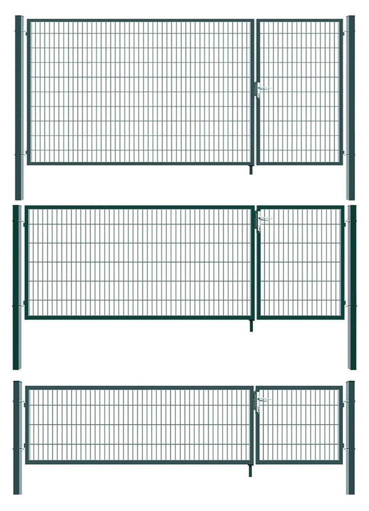 Gartentor Zauntor Einfahrtstor Stabmattenzaun Doppelflügel Produktbild 