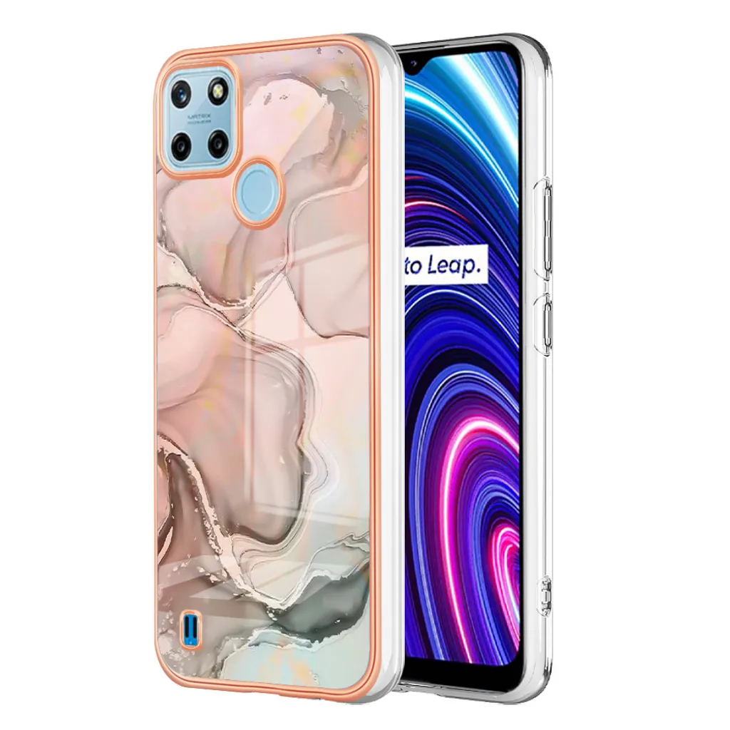 DESSEN Cover per OPPO Realme C31, Custodia Morbida in Silicone TPU/PC e Obiettivo Case, Antiurto Guscio con Magnetico Anello Rotante Supporto Bumper. Nero