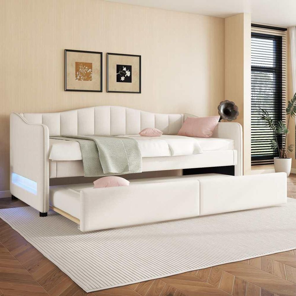 Daybettt, 90x200cm Tagesbett mit ausziehbarem Bett, Produktbild 