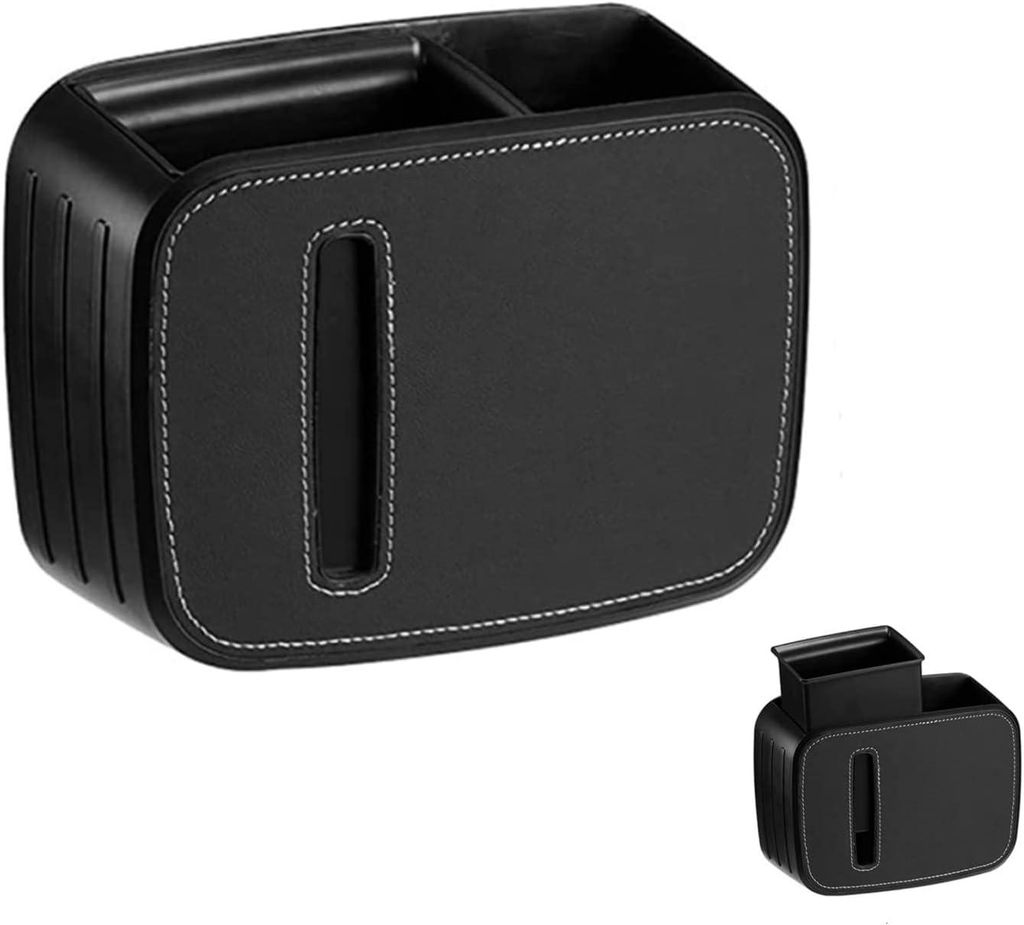 Auto-Mülleimer, wasserdichter Auto-Mülleimer, Aufbewahrungsbox, Mini-Mülleimer für Abfall und Organisation (2-in-1 Mülleimer – schwarz)